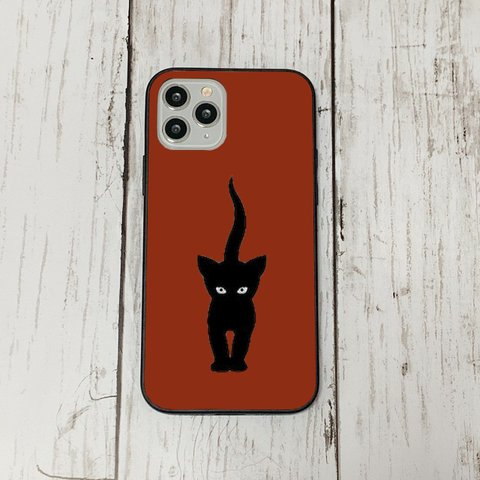 スマホケース19 期間限定 iphone 強化ガラス おしゃれ 北欧 猫シルエット2　アンティーク　運気　かわいい　絵画 iface