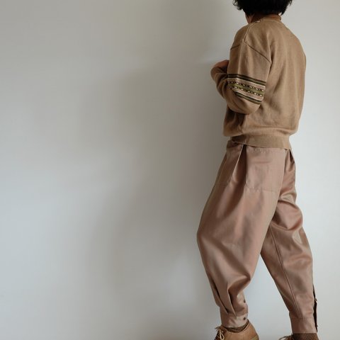 新作・シャツ袖４ポケットパンツ / サンクロスウール 【玉虫色】/ shirt sleeve pants / wool sun cloth【 iridescent 】