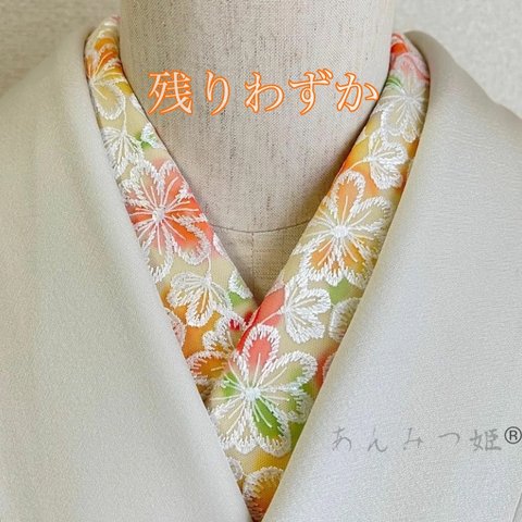 洗える刺繍半衿 キャンディカラーチュール【あと2点】