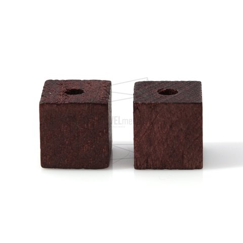 BSC-090-G【5個入り】キューブウッドビーズ,Cube Wooden Beads /15mm x 15mm