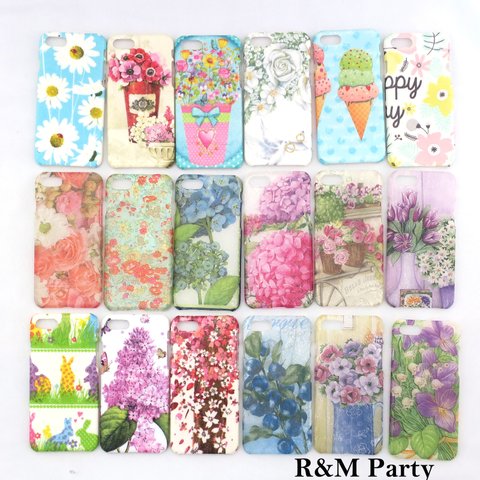 セール★スマホケースiPhone8/iPhone7/iPhoneSE2/iPhoneSE3/riandmi デコパージュ 紫陽花　ボタニカル　花