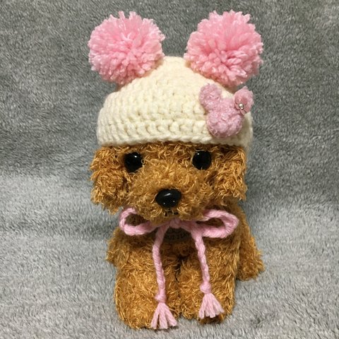 小型犬用帽子・猫用帽子🐻ポンポン帽子