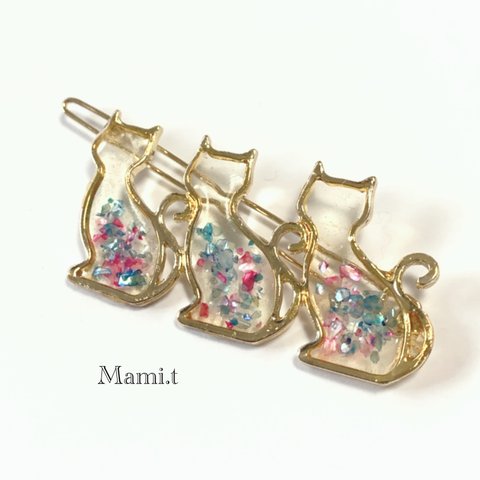 《Mami.t》猫のバレッタ