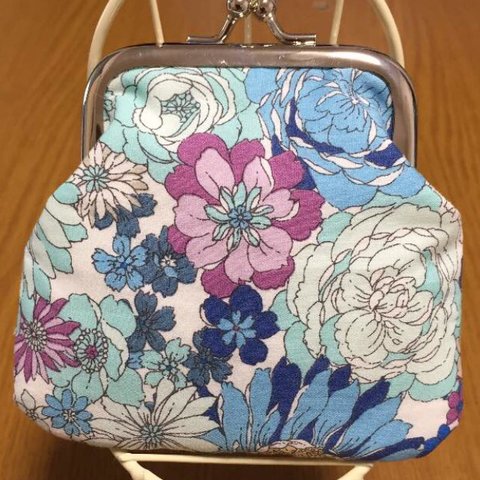 花柄がま口財布