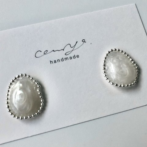 pearl drops pierce/ earring