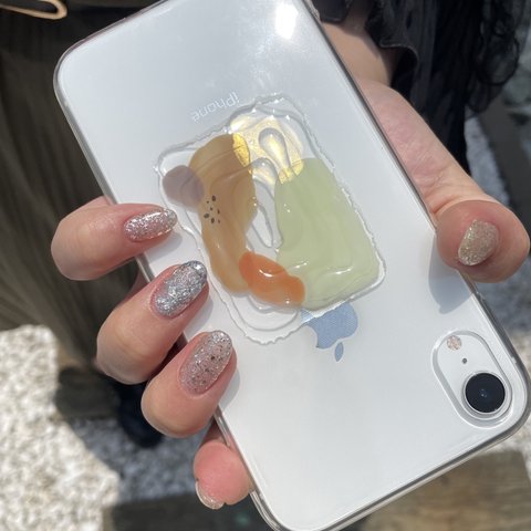 ぐるぽこニュアンスハンドメイドiPhoneケース