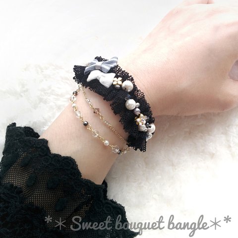 *＊Sweet bouquet bangle＊*スイートブーケバングル(black)