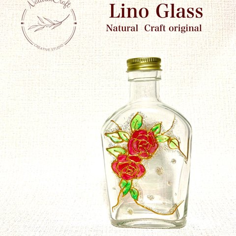   No.R2　Lino Glass  RED Rose🌹　