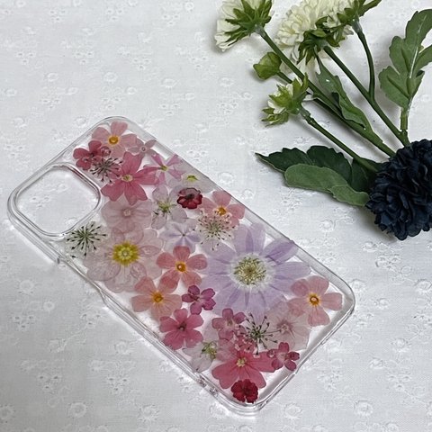 押し花iPhoneケース＊つつじ＊