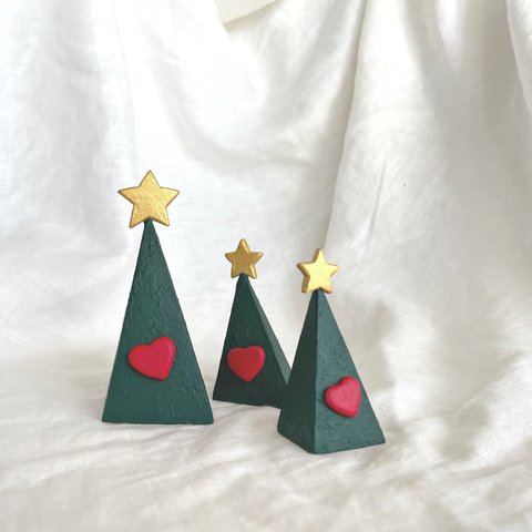 クリスマスツリーオブジェ・・Albero di Natale  クリスマスツリー  3個セット・・・《送料無料》