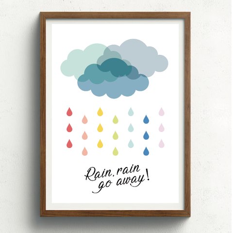 雨の日　雲　ポスター　