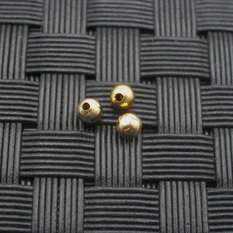 《パーツ》14KGF ビーズ 約3mm 10個セット