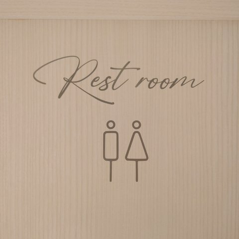 ドアステッカー Rest room　ドアサイン　トイレ　ステッカー　シール