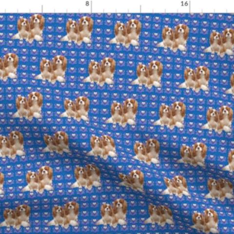 New 犬 犬柄 キャバリア and コッカースパニエルの可愛すぎるデザイン 輸入生地 生地 ハンドメイド 素材 ペット ワンちゃん