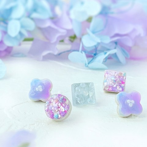 紫陽花 ピアス イヤリング ユニコーン