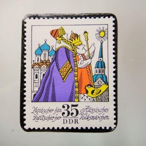 ドイツ　童話切手ブローチ　5146