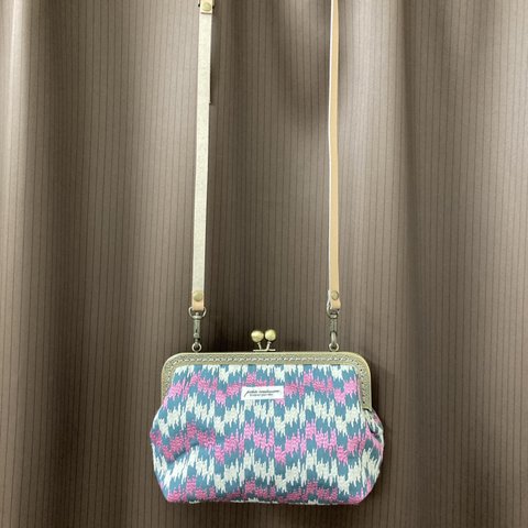 がま口👛ポシェット(ショルダー部分は本革使用)