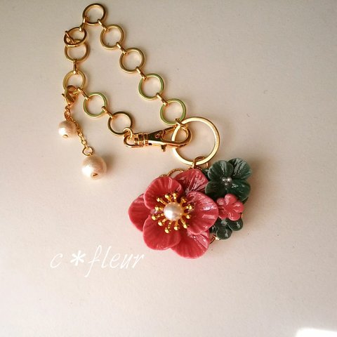 〖新色♡〗jolie fleur～お花のバッグチャーム～