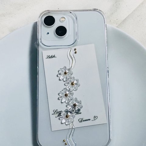 お花のiPhoneケース　フラワースマホケース