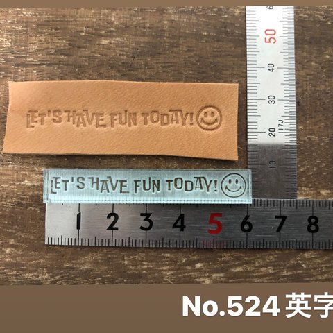 No.524 英字　レザークラフト刻印