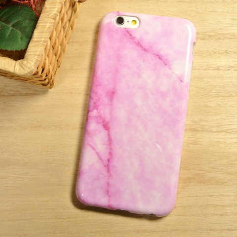 iphone6/6s　ピンク 大理石 マーブル柄 TPUケース