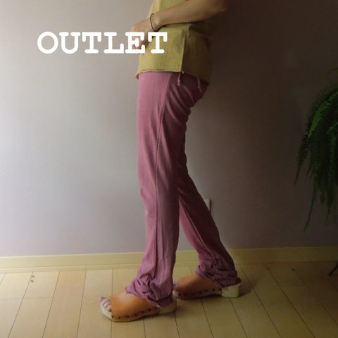 【OUTLET】asana ヘンプコットン ヨガパンツ●草木染めロータス