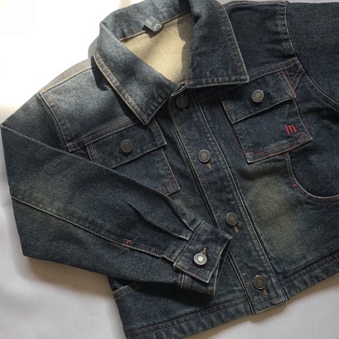 Vintage Denim jaket デニムジャケット　デニム　ビンテージデニム　キッズアウター　アウター　アウタージャケット　キッズ　キッズアパレル　子供服　ジャケット　韓国服　韓国子供服