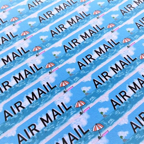 ビーチ　AIR MAIL  シール