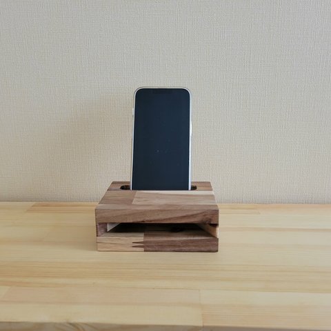 スマホ立て　ウッドスピーカー　送料込み