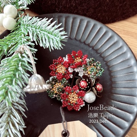 <Snow White flowers brooch> 2023 Xmas Kit