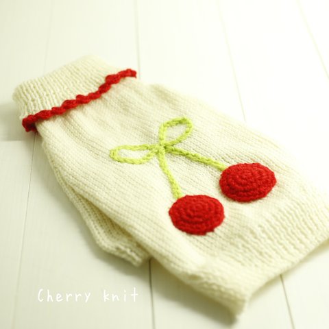 du＊様専用お買い物ページ　Cherry knit (わんちゃんセーター)