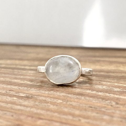 シルバーリング「moon stone」ethnic