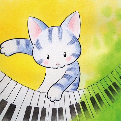 ポストカード3枚組　No.6「熱演ねこ」