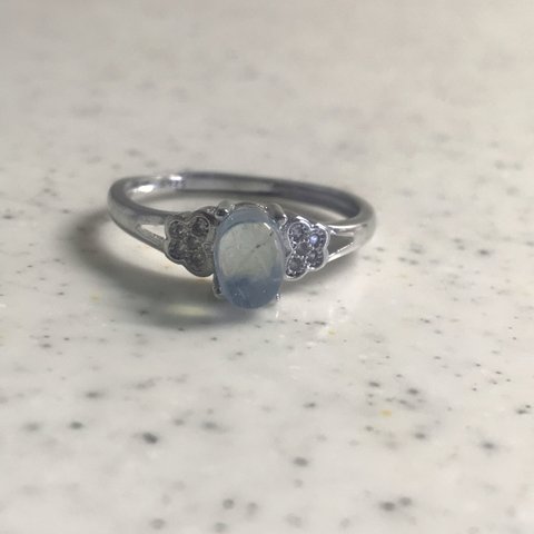 ❤︎ブルートパーズ　バタフライ　ダイヤモンド  　リング❤︎指輪