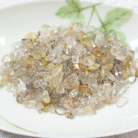 金針入り水晶さざれ石　穴なし　５０g   C−２６