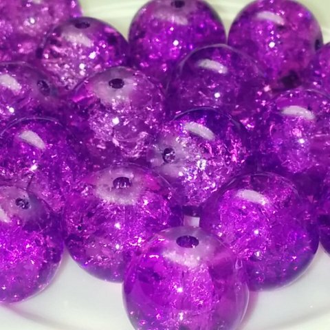 50.かき氷ビーズ10㎜20個♪　パープルカラー（紫色）