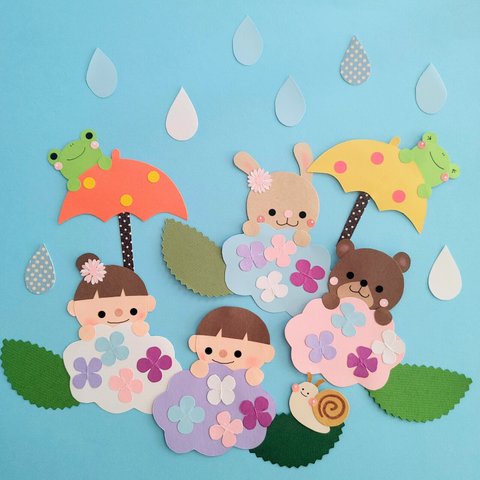 ✨🆕✨壁面飾り『☂️あじさい🌧』