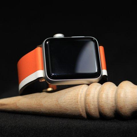高級革使用Apple Watch レザーベルト　レザーバンド　B2　総手縫い製作