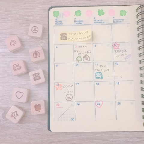 ころころはんこ★スケジュール、日記、カード作りなどに♡