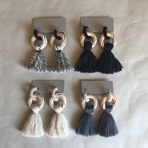 [終了]3way MSNOMリングラタン・classical tassel set(ピアス・イヤリング)