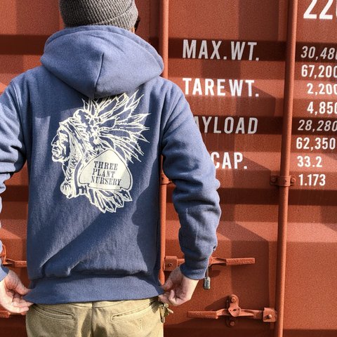 Indiana ferox full zip hoodie "stone blue"