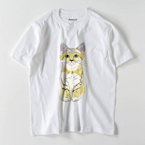 砂漠の天使　スナネコ　Tシャツ　メンズ　ゆるかわ　野生猫　ユニセックス　すなー