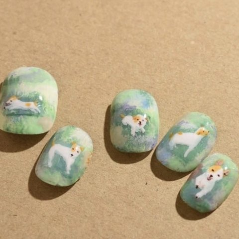 ギフトに💐似顔絵ネイルシールオーダーメイド