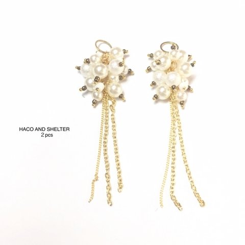 ２pcs★precious fruity・pearlwhite（アクリル パールチャーム）