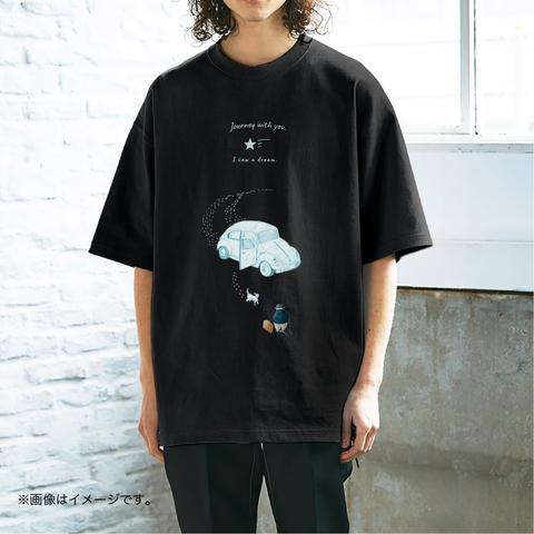 厚みのあるBIGシルエットTシャツ「Journey with You. キミの夢を見たよ。」 /送料無料