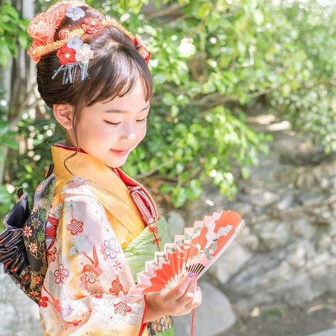 ❀花ごよみ❀桜紅葉　フルセット　七五三髪飾り　つまみ細工　赤色