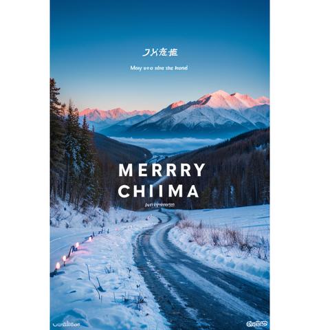 クリスマスカード　CHRISTMAS CARD　幻想的な風景