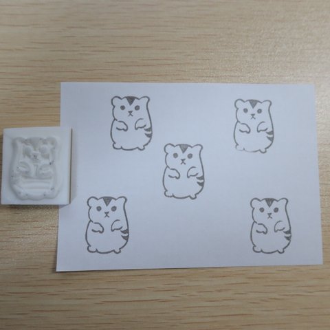 ハンドメイド 消しゴムはんこ ハムスター