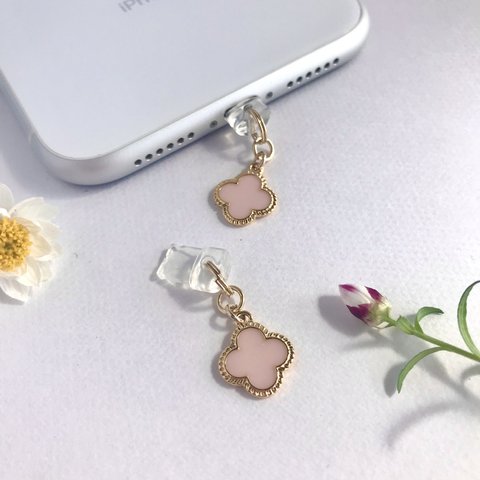  clover　pink　充電口アクセサリー