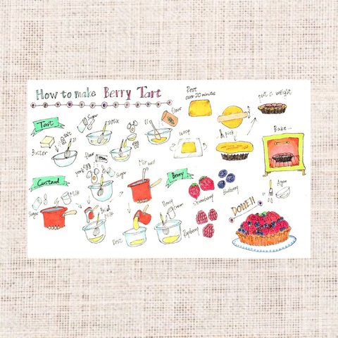 ベリータルトの作り方 -How to make Berry Tart-